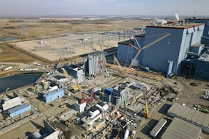 Edmonton-based Capital Power Corp. says it is no longer pursuing a proposed $2.4-billion carbon capture and storage project at its Genesee natural gas-fired power plant. Capital Power’s Genesee Power Plant is seen near Edmonton in an Oct. 19, 2022, handout photo. THE CANADIAN PRESS/HO-Capital Power, Jimmy Jeong, *MANDATORY CREDIT*
