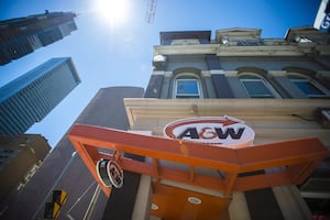 A&W Food Services of Canada Inc. says it's launching an exchangeable and reusable cup program across the country in a bid to reduce waste. An A&W Restaurant in Toronto is photographed on Monday, July 9, 2018. THE CANADIAN PRESS/ Tijana Martin