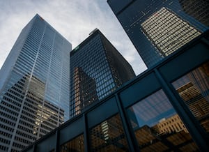 Toronto's Financial District on Sept. 3 2020.