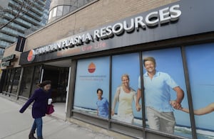 Exteriors of the Canadian Plasma Clinic at 82 Adelaide St. East. Barzin Bahardoust, ceo of Canadian Plasma Resources hopes to get approval from Health Canada soon so he can open his new plasma clinic in downtown Toronto. While there are some groups who are concerned about a clinic that pays for donated plasma, Bahardoust explains that the plasma collected will not be used in any medical transfusions and is destined to be fractionated for use by the pharma industry to make drugs.  As well, there are several levels of screening to prevent  people from just walking off the street, hoping to collect quick cash for their donation. Payment will be forwarded to credit cards that can be topped up and there are some people who simply won't be able to donate any plasma at all. (Fred Lum/The Globe and Mail)