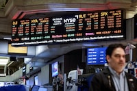 A screen shows trading of the S&P 500 Index after the closing bell at New York Stock Exchange (NYSE) in New York City, U.S., August 18, 2026.  