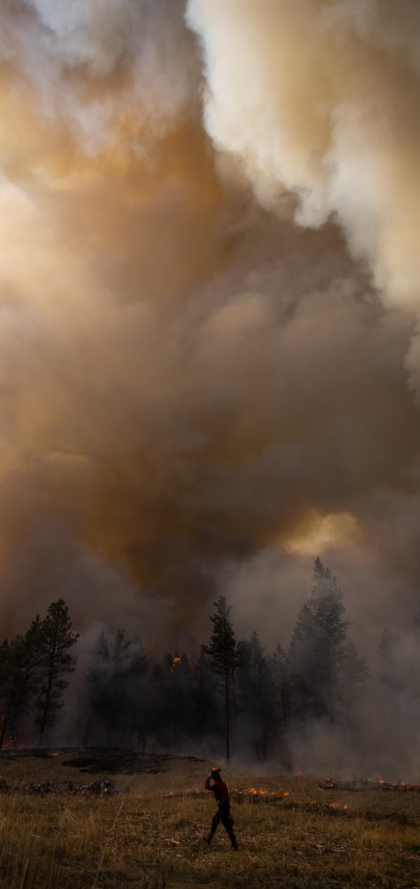 At this prescribed burn outside Cranbrook, B.C., three years ago, many of the firefighters on duty do not have masks on. Only more recently has the B.C. Wildfire Service begun issuing respirators to its personnel.