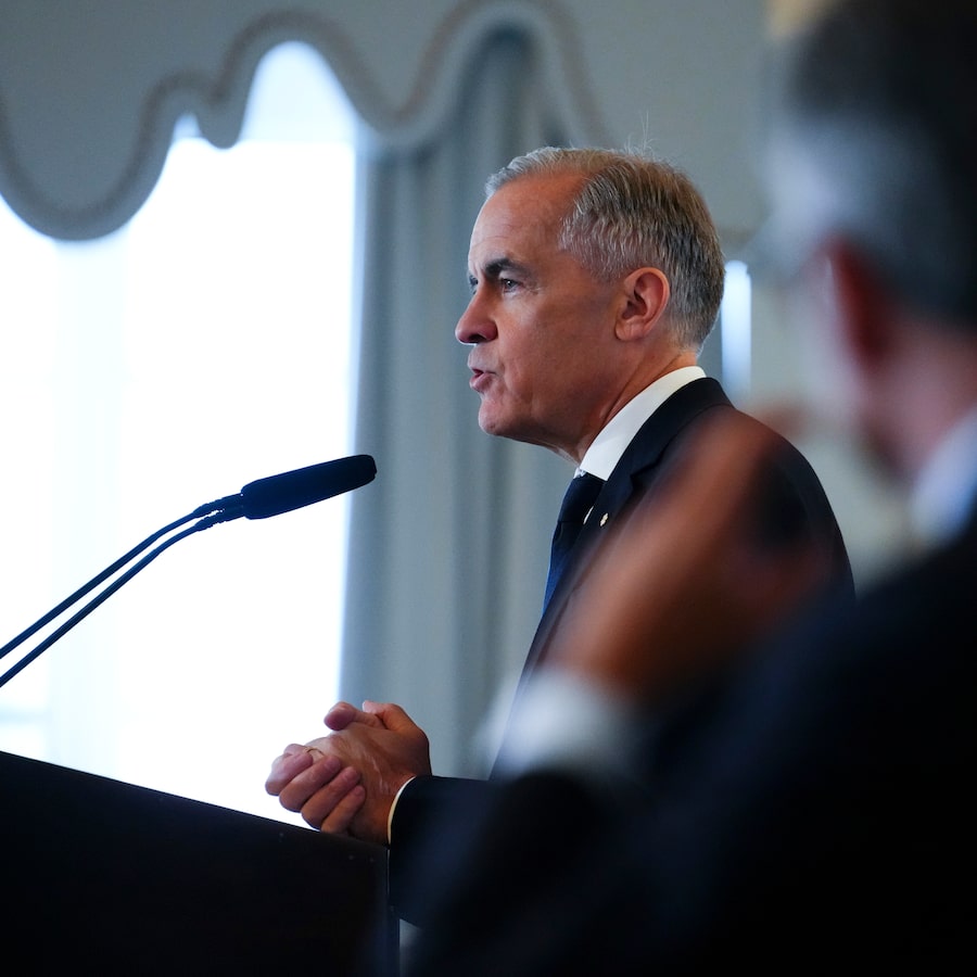 Prime Minister Mark Carney speaks about foreign investment in Canada at the Economic Club in New York in May.