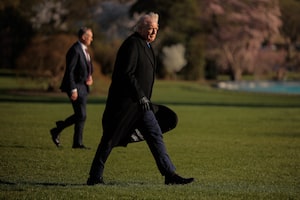 Trump returns to the White House yesterday after visiting Tennessee, where he stopped in at Elvis Presley's Graceland mansion.