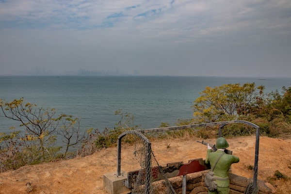 The southern Chinese city of Xiamen as seen from Kinmen, the closest Taiwanese territory to China.