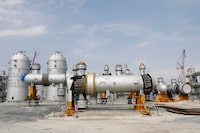 A view shows part of Dangote oil refinery in Ibeju Lekki district, on the outskirts of Lagos, Nigeria.