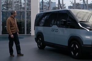 Karim Habib admires the Kia PV5.