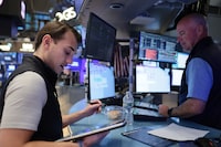 NEW YORK, NEW YORK - SEPTEMBER 02: Traders work on the floor of the New York Stock Exchange during morning trading on September 02, 2026 in New York City. Stocks opened up mixed amid concerns about the effects of rising oil prices on inflation and weaker than expected jobs data. (Photo by Michael M. Santiago/Getty Images)