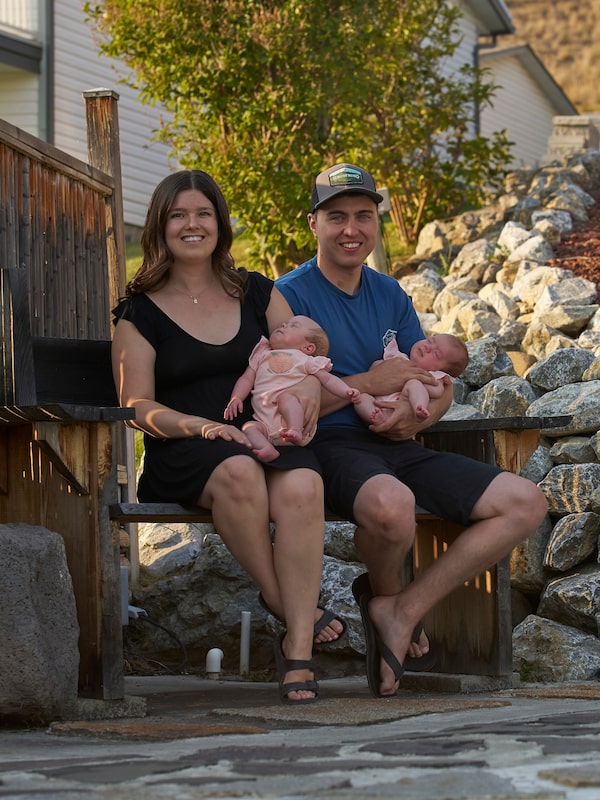 Danielle Goward, Chance Tobin and twins Ellie and Kasey live in Williams Lake, B.C., whose local hospital was one of four they had to go to in search of specialists to deliver the girls.