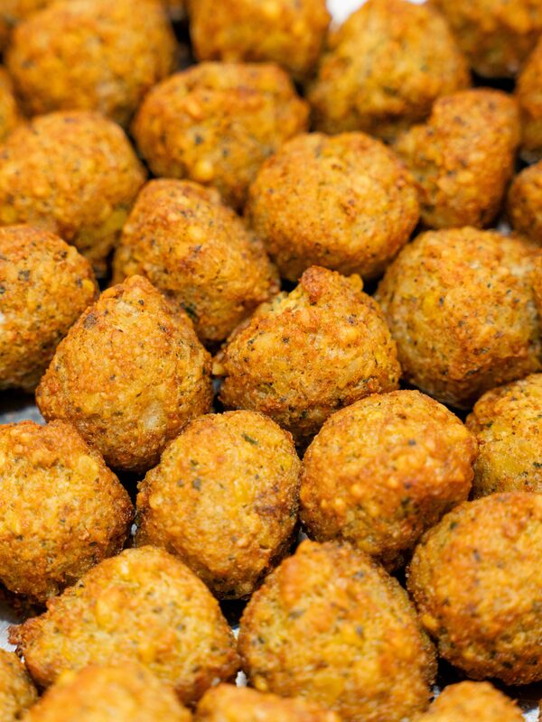 The Falafal balls at the The Food Lab for IKEA in Älmhult, Sweden.