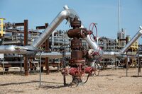 The Cenovus Christina Lake oil sands facility steam-assisted gravity drainage (SAGD) pad southeast of Fort McMurray, Alta., on Wednesday, April 24, 2024. 