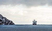 An offshore oil rig support vessel leaves the harbour at St. John's, N.L. The province is hoping to attract investment for potential reserves of natural gas off the shore of St. John’s. 
