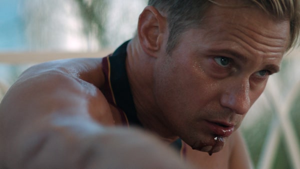 Alexander Skarsgård as James in Infinity Pool. Courtesy of Neo / Elevation Pictures