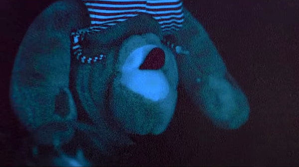 Skinamarink (2022). The title of the of the movie derives from the name of a popular North American nonsense song for preschoolers – and Kyle Edward Ball’s debut feature tracks preschooler siblings Kevin (Lucas Paul) and Kaylee (Dali Rose Tetreault) as they experience an irrational world that they do not fully understand. Set in 1995, and looking as though it had been filmed on domestic camcorders from that time (in fact it was shot digitally), Skinamarink has a grainy appearance Courtesy of BayView Entertainment