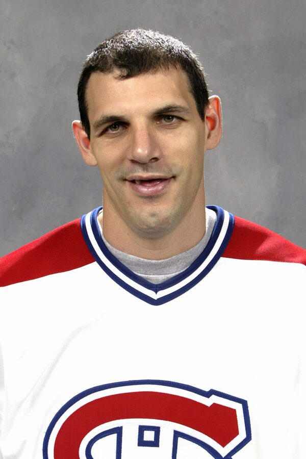 Gino Odjick of the Montreal Canadiens poses for a portrait on September 1, 2002 at the Bell Centre in Montreal, Canada.  (Photo by Getty Images/NHLI)