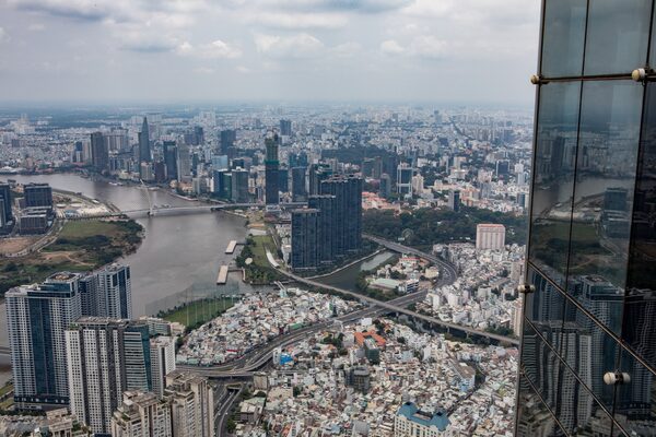 The sprawl of Ho Chi Minh City, in southern Vietnam, seen from Landmark 81, its highest building, on March 28, 2024.