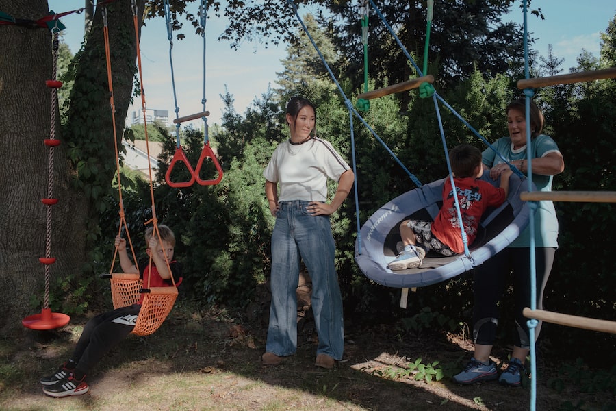 Kathryn Ross, 36, is a millennial parent to two Generation Alpha boys. She has not always seen eye to eye with her baby-boomer mother, Norma Oda, about their upbringing.