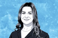 Ladan Shokrgozar, senior portfolio manager at Harbourfront Wealth Management Inc. in Vancouver.
Illustration by Joel Kimmel