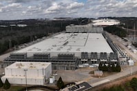 The Douglas County Google Data Center complex is seen, Friday, March 6, 2026, in Lithia Springs, Ga.  