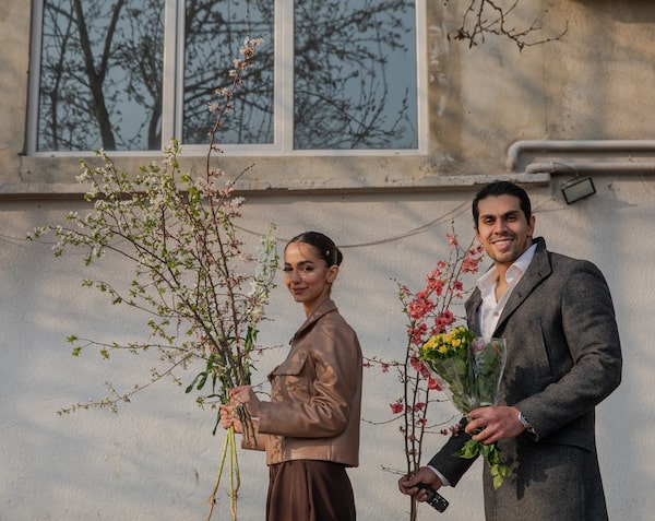 Setareh Riyahi and Morteza Kashani were among the Tehran residents shopping for flowers at Tajrish Bazaar on Thursday, the day before Nowruz, an Iranian festival of spring.