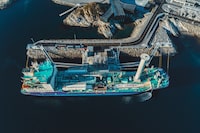**ONE TIME USE ONLY*
A photo of the Northern Pioneer, Co2 transportation ship, docked at the Co2 storage facility at Northern Lights JV. Oct 2nd, 2025