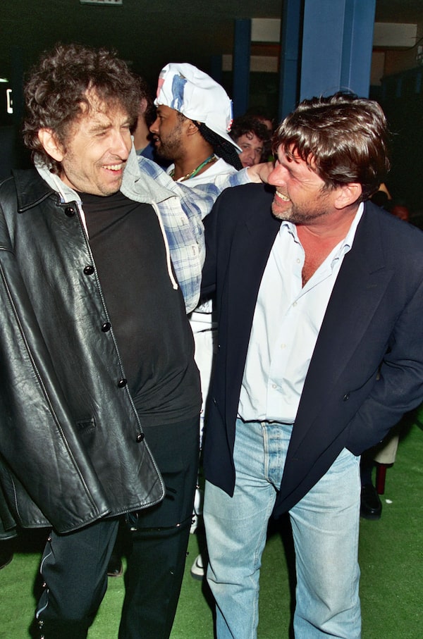 Bob Dylan and Jann Wenner, September 6, 1995. (Photo by Jeff Kravitz/FilmMagic)