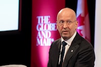 Victor Dodig speaks at the Intersect 2025 conference on June 9, 2025 in Toronto.