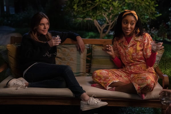 Christa Miller and Jessica Williams in "Shrinking," premiering January 27, 2023 on Apple TV+.