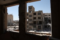 A residential building, which was damaged in a U.S. and Israeli strike in March, in Tehran, Iran June 7, 2026. Majid Asgaripour/WANA (West Asia News Agency) via REUTERS