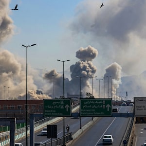 Plumes of smoke rise after a strike in Tehran on March 5. Israel hit Tehran with fresh strikes and Iran targeted Kurdish guerilla groups in Iraq as a spiralling war in the Middle East engulfed the region.