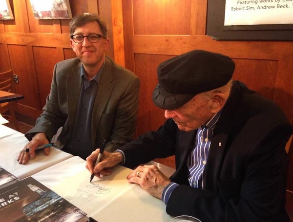 Allan Levine (left) with Peter C. Newman.