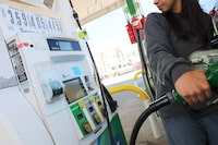 NEW YORK, NEW YORK - MARCH 17: A person pumps gas at a BP station on March 17, 2026 in the Kensington neighborhood of the Brooklyn borough in New York City. Global crude oil prices continue to fluctuate over the last few weeks after the U.S. and Israel's attack on Iran spiking to  $120 a barrel with the price being closer to $70 a barrel before the start of the war. According to AAA, gas prices have risen 2 cents to just under $3.72 a gallon on average the highest price for regular gas since October 7, 2023. (Photo by Michael M. Santiago/Getty Images)