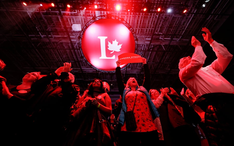 Early results indicating a Liberal victory elicited cheers at Mark Carney's campaign headquarters in Ottawa on Monday night. Mr. Carney, who has been Prime Minister for only a few weeks, is keeping that job and representing the suburban Ottawa riding of Nepean.