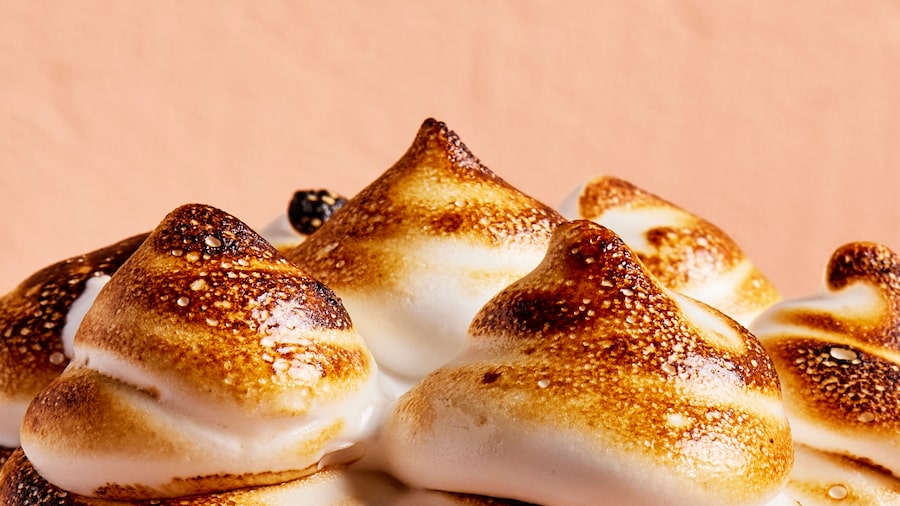 Aquafaba whips into a mixture that looks and tastes like egg white-based meringue.