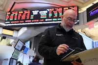 NEW YORK, NEW YORK - MARCH 03: Traders work on the floor of the New York Stock Exchange during afternoon trading on March 03, 2026 in New York City. Stocks tumbled with the Dow Jones losing over 400 points amid a possible prolonged U.S.-Iran conflict.  (Photo by Michael M. Santiago/Getty Images)