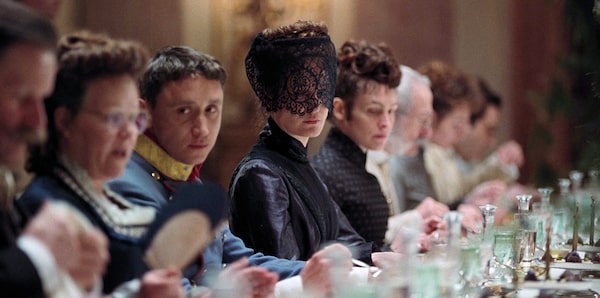 CORSAGE (2022). A contemporary waltz through the life of the extravagant Empress Elisabeth of Austria (Vicky Krieps), whose beauty and corsetry was famed in lands far and wide. Courtesy of TIFF