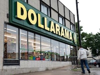 A Dollarama store is seen Tuesday, June 11, 2013 in Montreal.&nbsp;Dollarama Inc. raised its quarterly dividend by 10 per cent as it reported its fourth-quarter profit and sales rose compared with a year ago. THE CANADIAN PRESS/Paul Chiasson