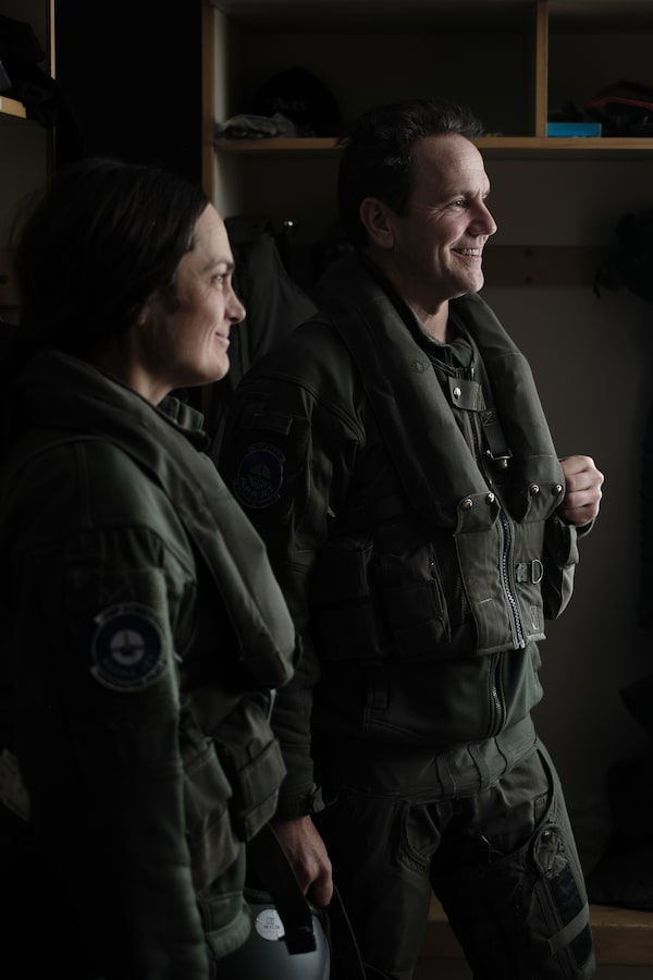Mitchell and his wife, Kareen Mamo (call sign Handles) get to fly fighters but still go home for dinner with their kidsDec 15th, 2025