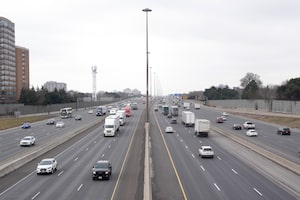Ontario is permanently raising the speed limit on parts of 10 highways across the province.Transportation Minister Prabmeet Sarkaria says several sections of Highways 401, 403, 406, 416 and Highway 69 will have a speed limits of 100 km/h. Traffic moves along Highway 401 in Toronto on Wednesday, Jan. 3, 2024. THE CANADIAN PRESS/Chris Young