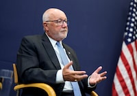 U.S. Ambassador to Canada Pete Hoekstra participates in an interview at the United States Embassy in Ottawa, on Tuesday, Dec. 9, 2025. THE CANADIAN PRESS/Justin Tang