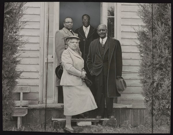 People visit the historic home of Rev. Josiah Henson near Dresden, Ont., in April, 1956. Rev. Henson was an abolitionist and author who was born into slavery in the U.S. In 1830, Rev. Henson escaped with his wife and children using Underground Railroad, arriving in what was then Upper Canada where he founded a settlement for other escaped slaves.