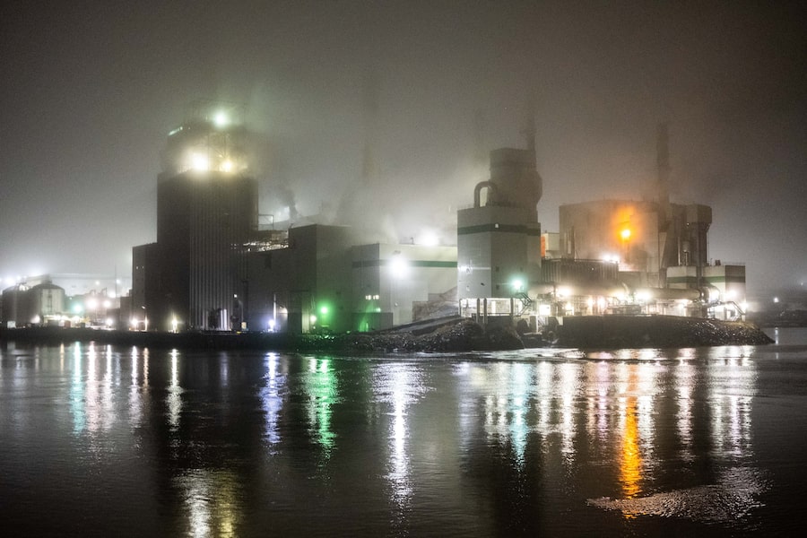 The Irving pulp and paper mill lies across the Saint John harbour from an oil refinery owned by the same New Brunswick dynasty. Lumber products and fossil fuels, two of the bedrock industries of this province, have much to lose from the continuing trade war with the United States.