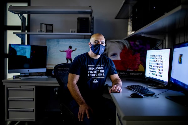 NOT TO PUBLISHED WITHOUT CONSULTING PHOTODESK - Jad Saliba discusses the inside story about how they used new technologies to unlock evidence that cracked Canada's first child-sex tourism case in 2017. The probe and tools put a local KW man behind bars for being a pedophile who was flying to Jamaica for years to abuse a female child.