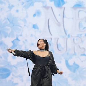 Nelly Furtado performs during the Invictus Games opening ceremony in Vancouver on Saturday, February 8, 2025. THE CANADIAN PRESS/Ethan Cairns