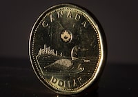 <p>The Canadian dollar coin is pictured in North Vancouver, B.C. Wednesday, May 29, 2019. THE CANADIAN PRESS/Jonathan Hayward</p>