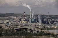 Suncor's base plant with upgraders in the oil sands in Fort McMurray Alta, on Monday June 13, 2017.  
