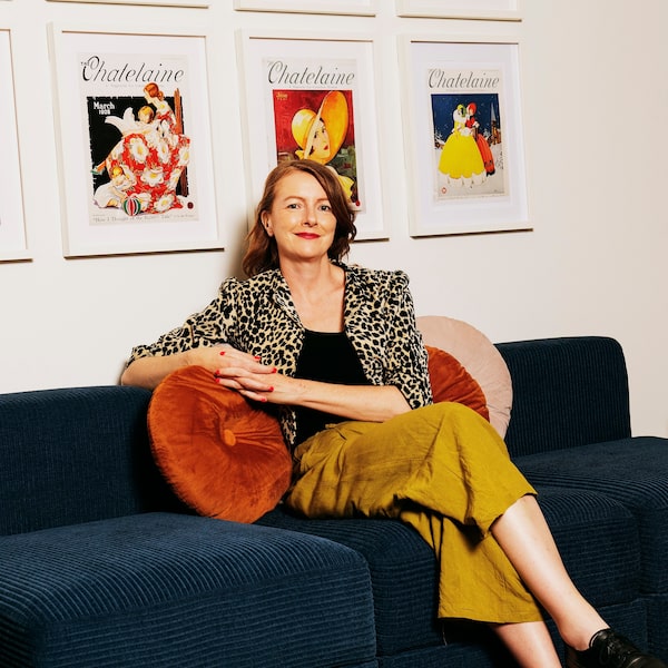 Former Chatelaine editor-in-chief Maureen Halushak in the magazine’s podcast studio in North York, Ont.