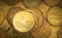 FILE PHOTO: A Canadian dollar coin, commonly known as the "Loonie", is pictured in this illustration picture taken in Toronto, January 23, 2015. REUTERS/Mark Blinch/File Photo