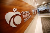 The Ontario Teachers' Pension Plan Board office, in Toronto, Tuesday, Sept. 28, 2021. THE CANADIAN PRESS/Cole Burston