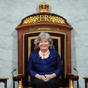 Governor General Louise Arbour takes the throne after her oath in the Senate as she is installed as Canada's 31st Governor General in Ottawa on Monday, June 8, 2026. THE CANADIAN PRESS/Sean Kilpatrick